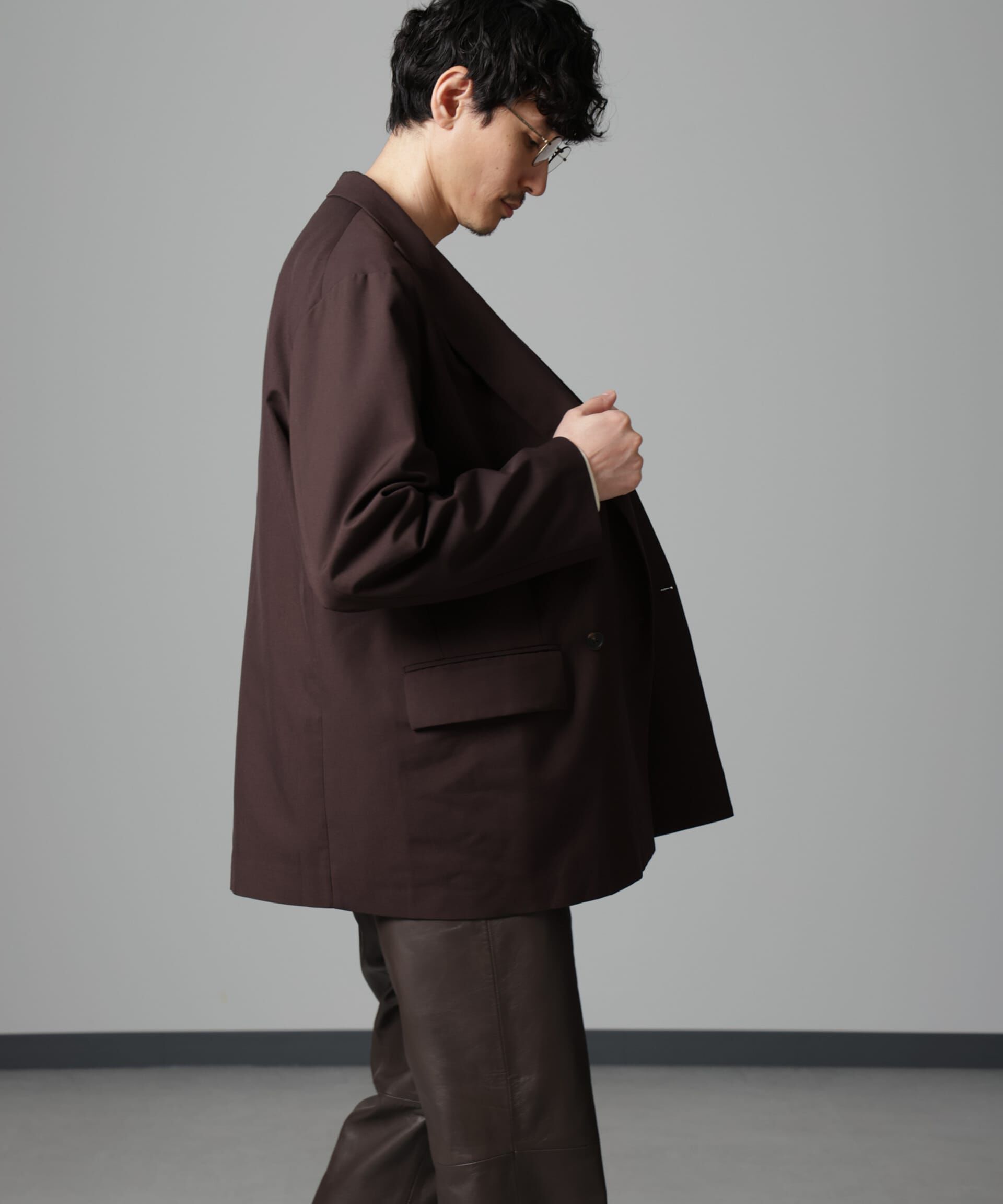 nano･universe「ヴィンテージライク ピークドラペルダブルジャケット」|テーラードジャケット|