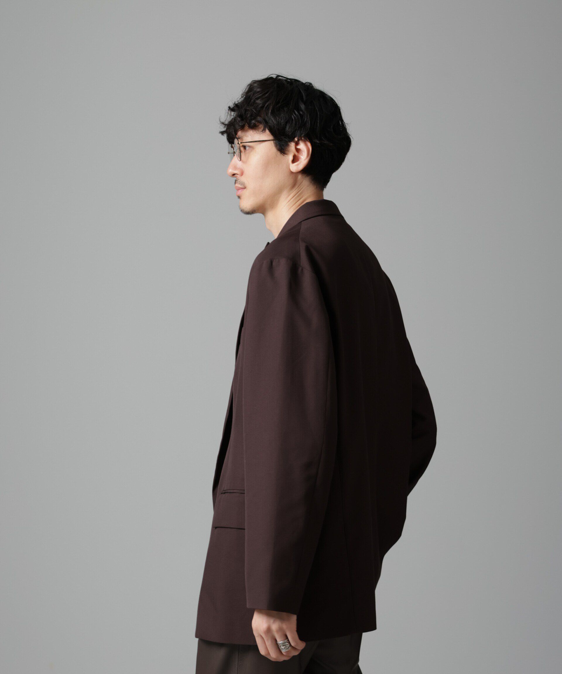 nano･universe「ヴィンテージライク ピークドラペルダブルジャケット」|テーラードジャケット|