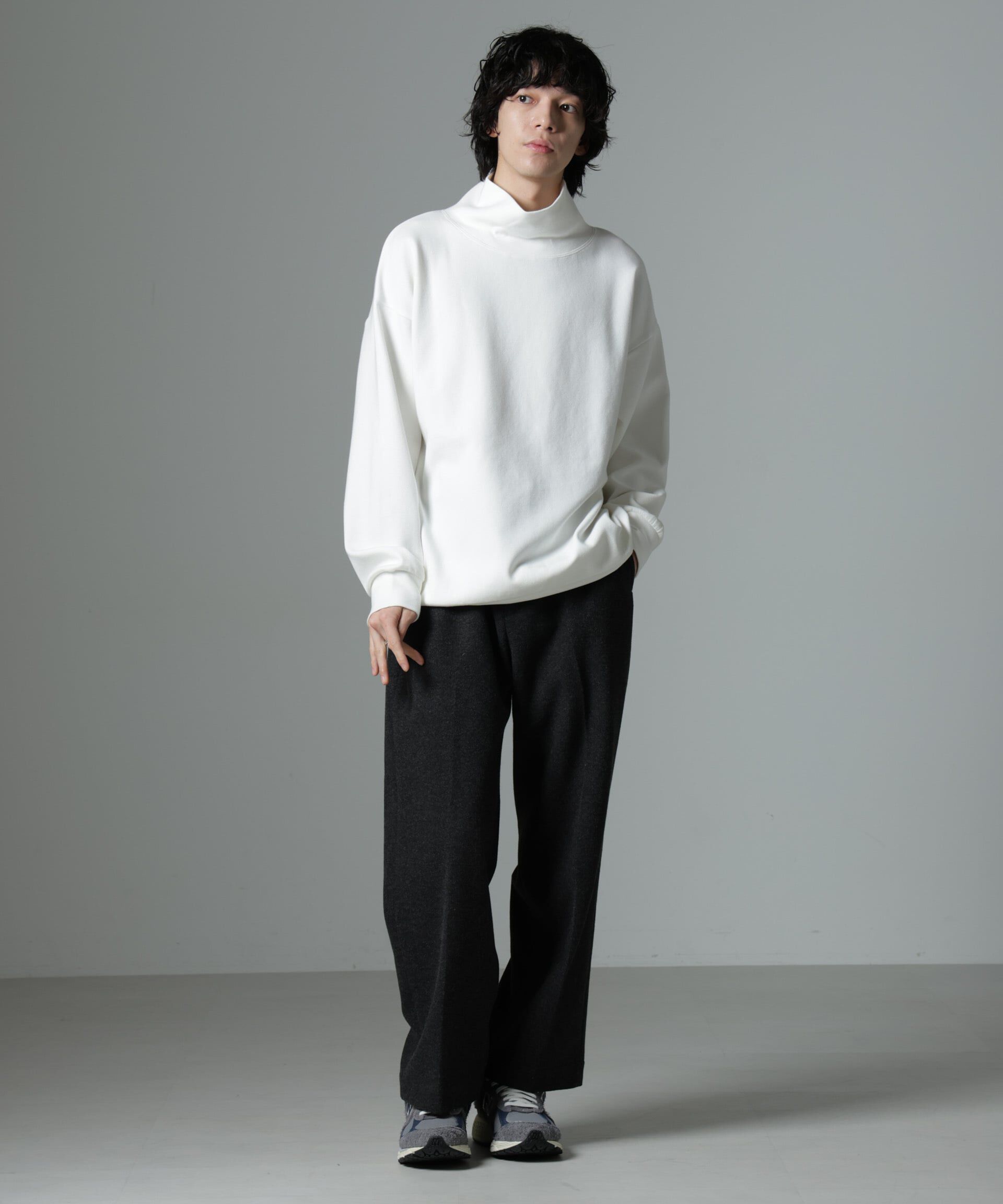 nano･universe「ジャガードポンチタートルプルオーバー」|Tシャツ・カットソー|