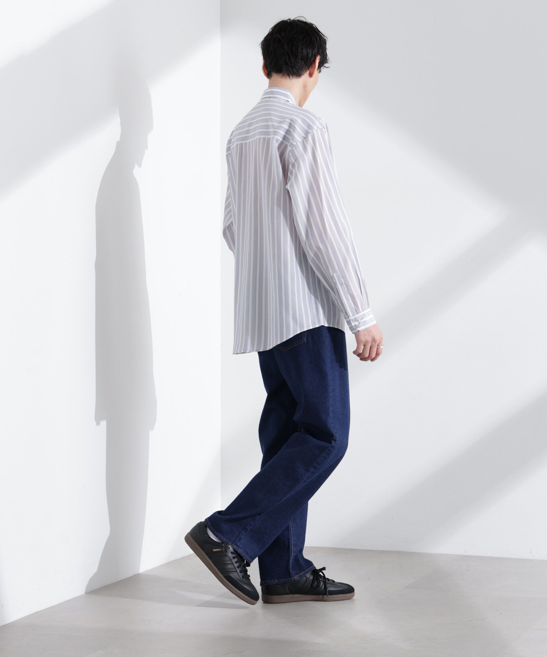 nano･universe「「大人のワイドシャツ」レギュラーカラー ストライプ 長袖」|シャツ・ブラウス|