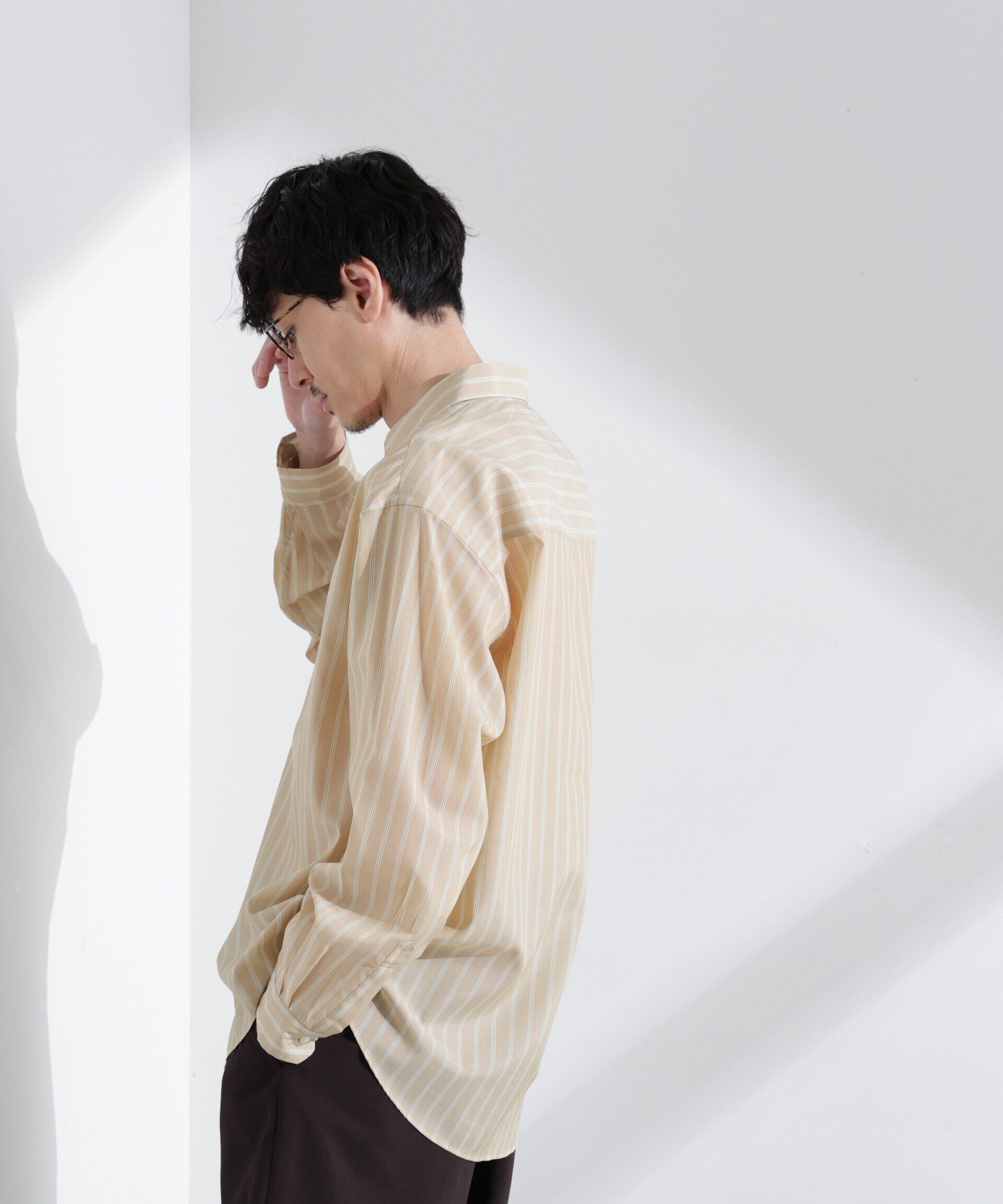 nano･universe「「大人のワイドシャツ」レギュラーカラー ストライプ 長袖」|シャツ・ブラウス|