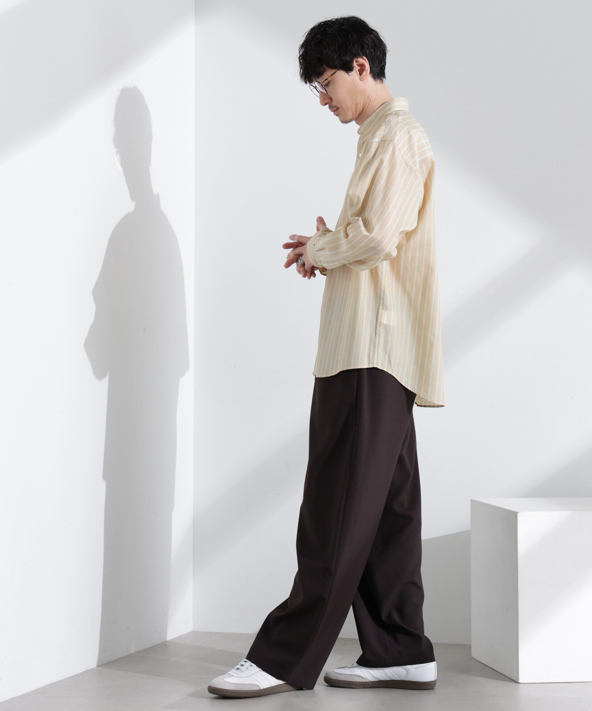 nano･universe「「大人のワイドシャツ」レギュラーカラー ストライプ 長袖」|シャツ・ブラウス|