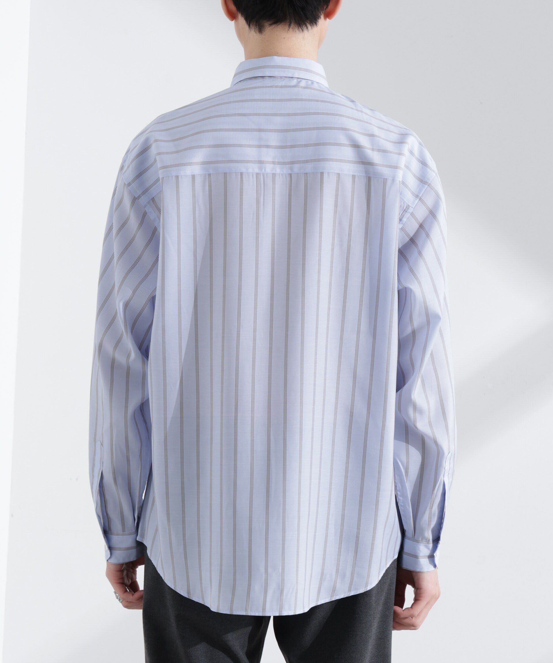 nano･universe「「大人のワイドシャツ」レギュラーカラー ストライプ 長袖」|シャツ・ブラウス|
