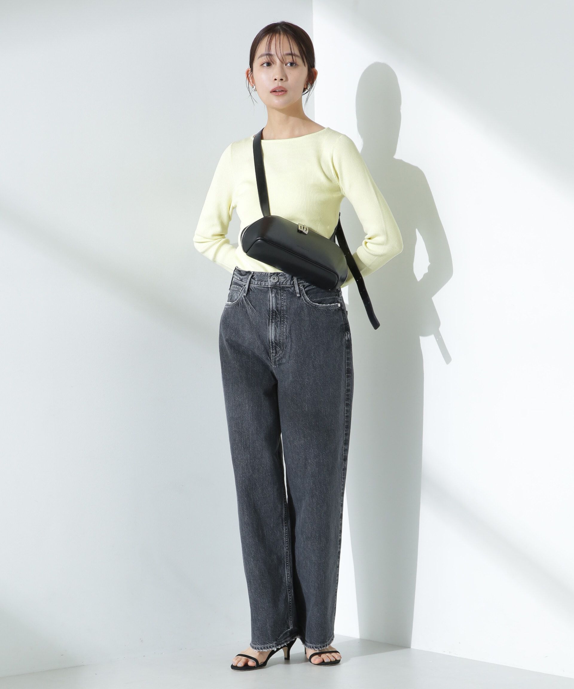 nano･universe「ウォッシャブルハイツイストボートネックリブニット」|ニット・セーター|