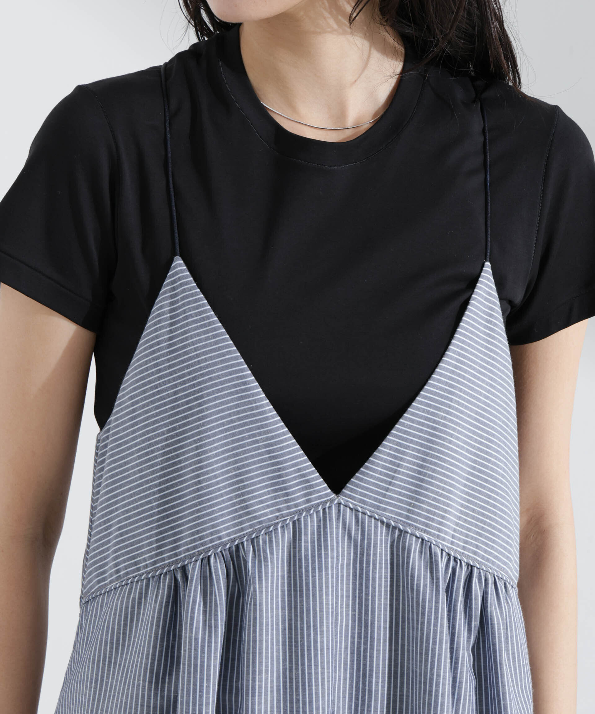 nano･universe「ストライプフレアキャミワンピース」|ワンピース|