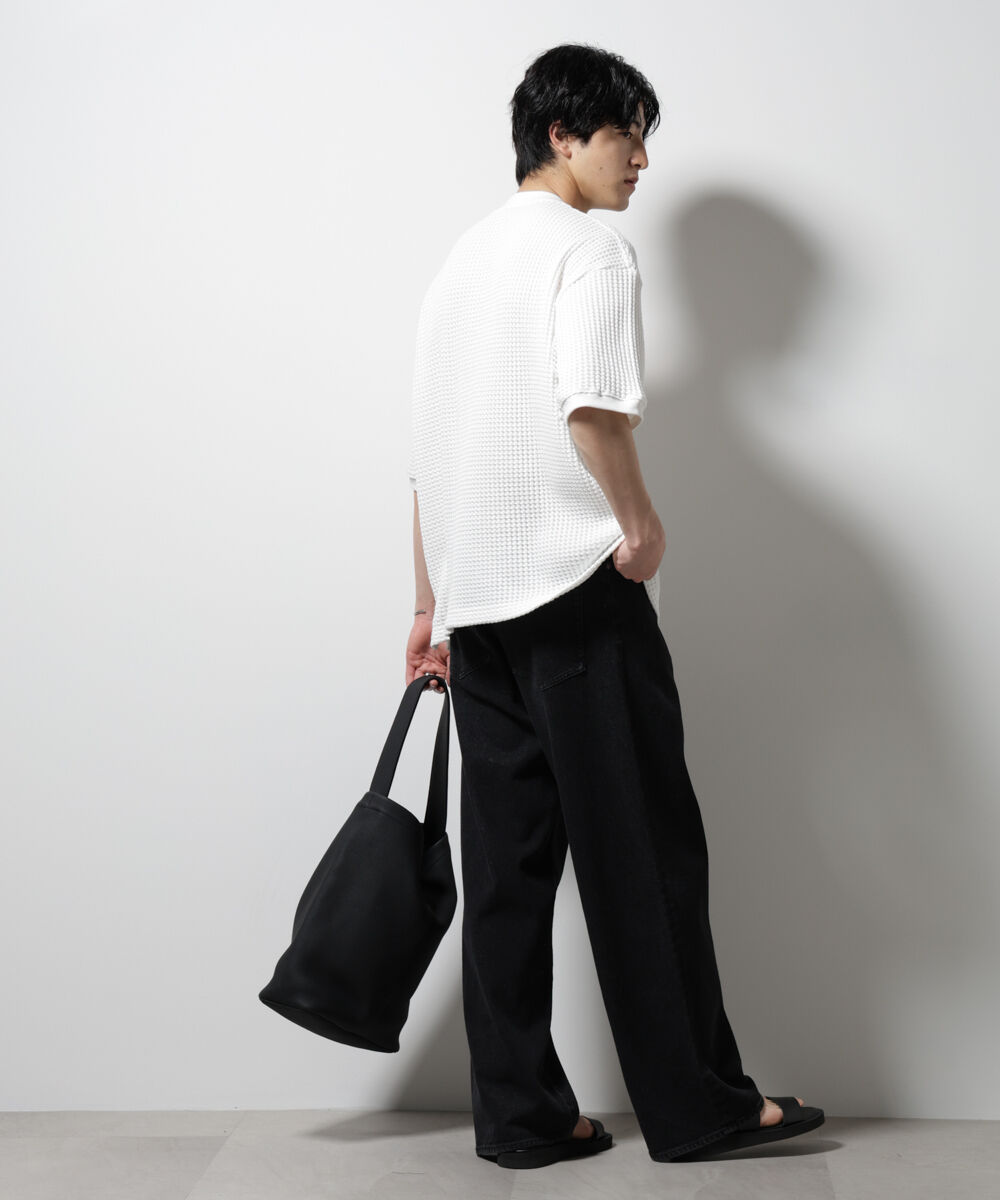 nano･universe「オニワッフルビッグTシャツ 五分袖」|Tシャツ・カットソー|