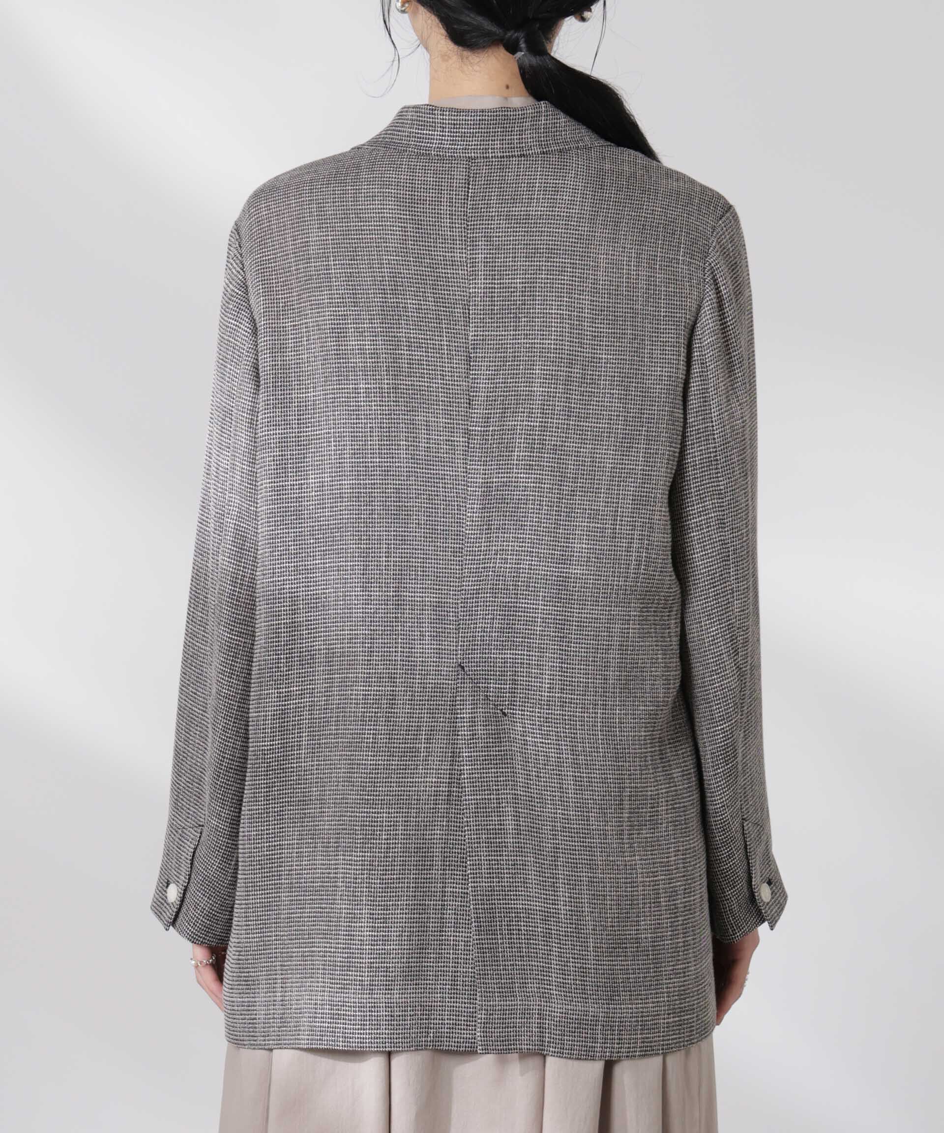 nano･universe「カラミ織りシングルジャケット」|テーラードジャケット|