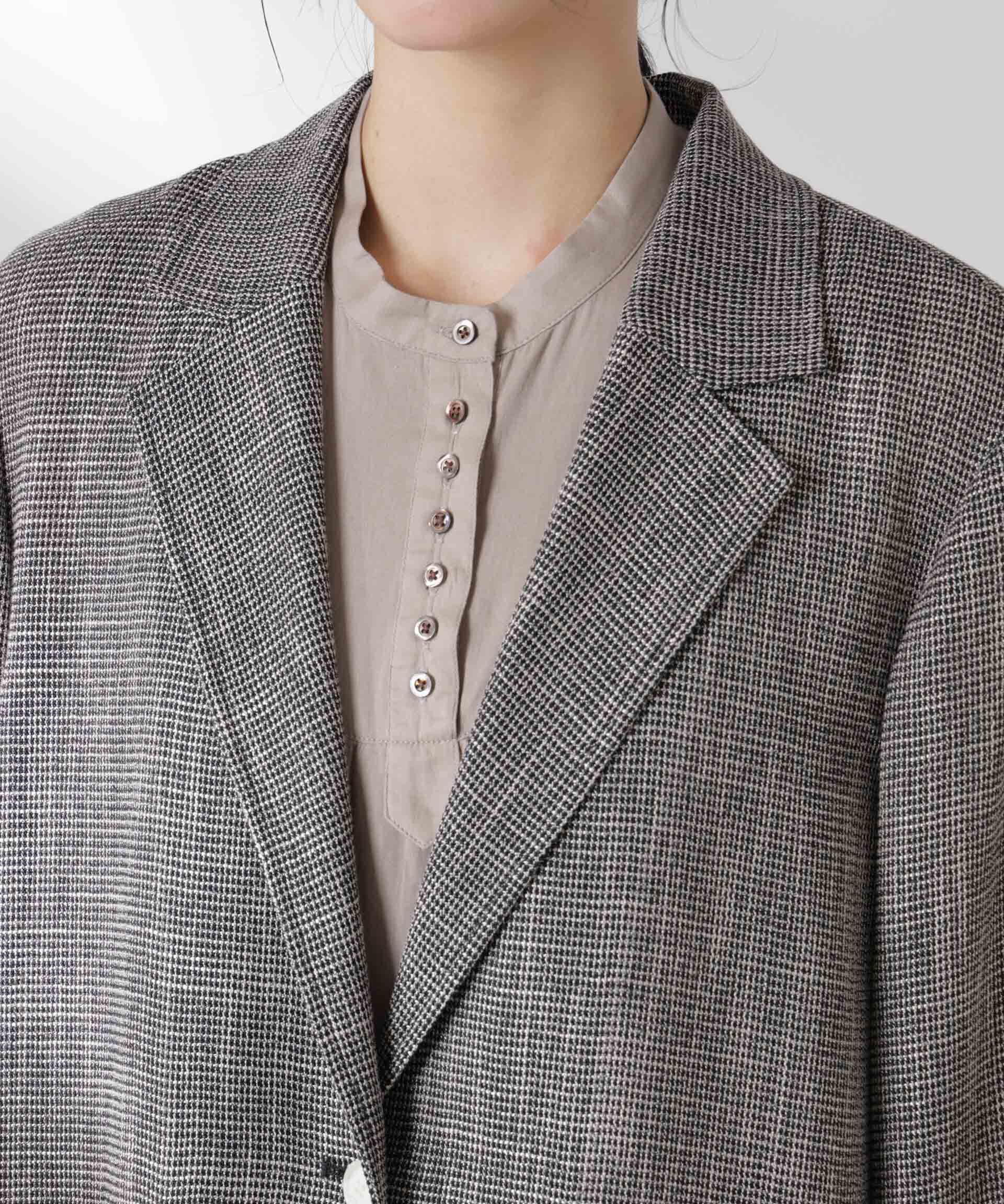 nano･universe「カラミ織りシングルジャケット」|テーラードジャケット|
