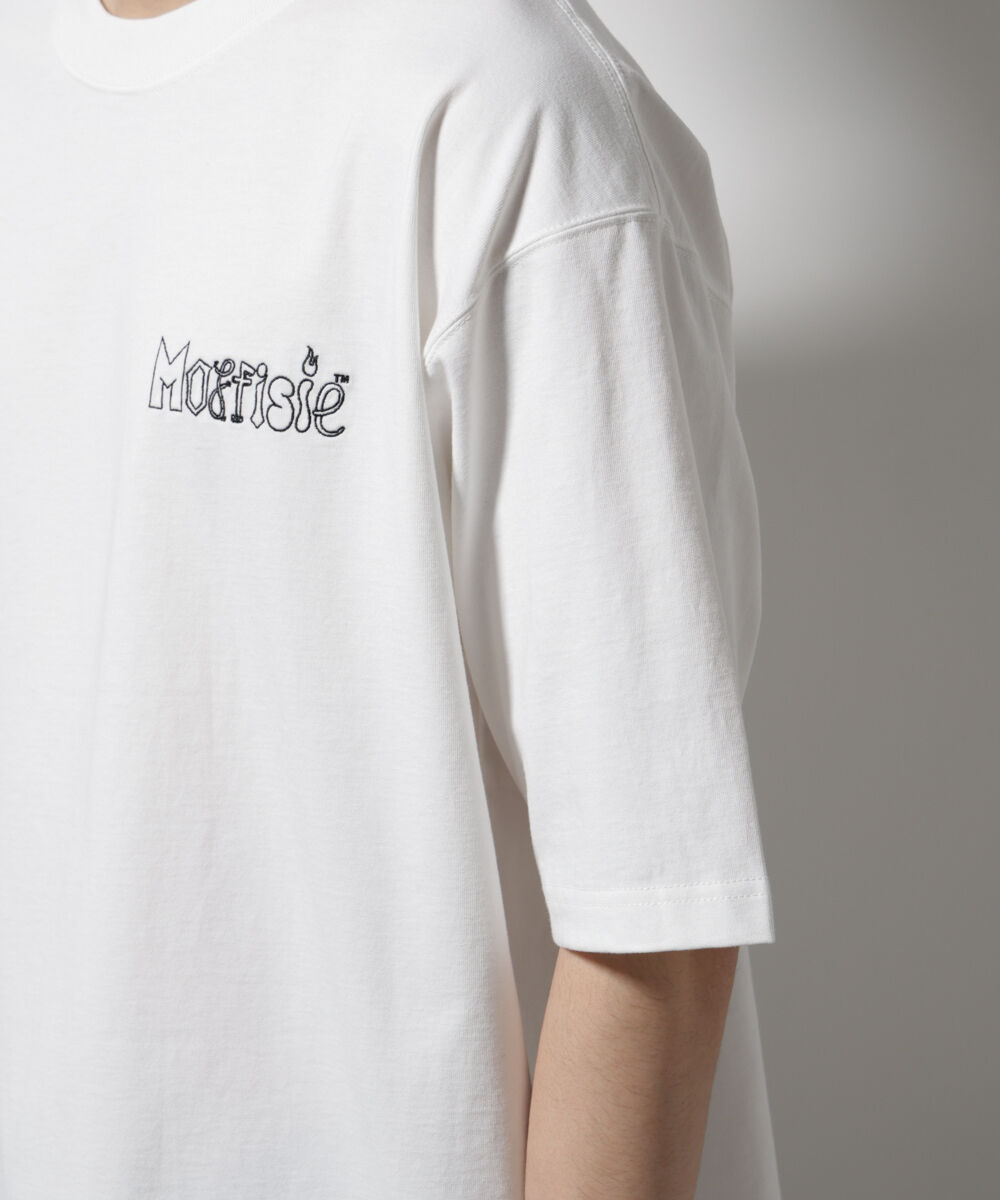 nano･universe「「MOFFISIE」オリジナル刺繍プリント Tシャツ 半袖」|Tシャツ・カットソー|