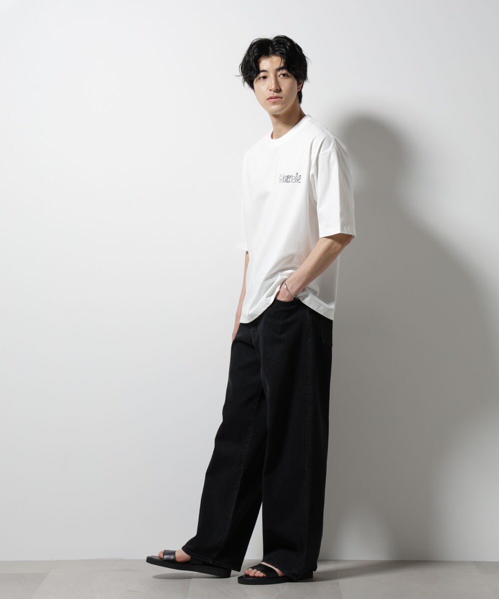 nano･universe「「MOFFISIE」オリジナル刺繍プリント Tシャツ 半袖」|Tシャツ・カットソー|