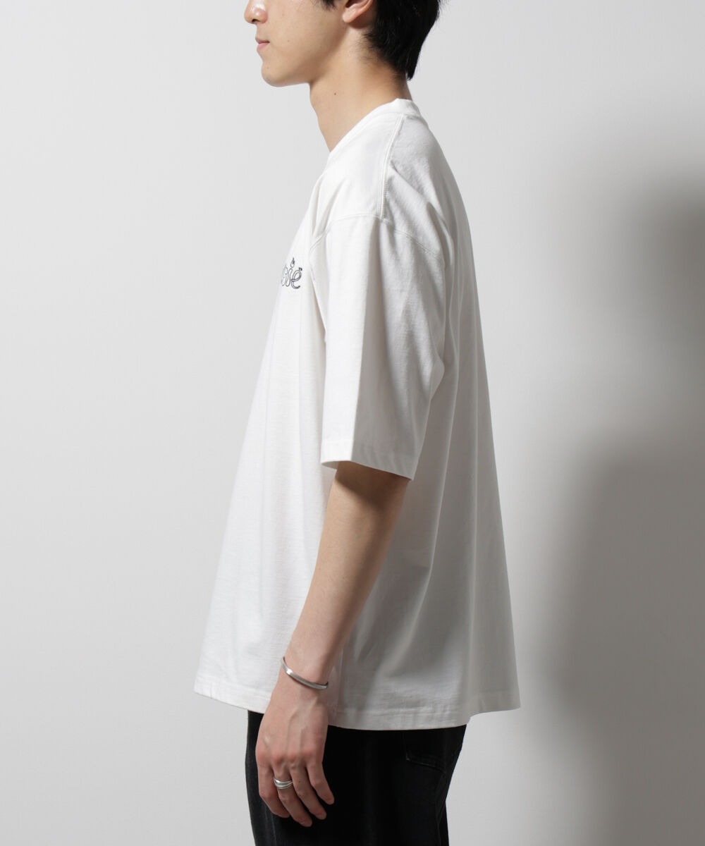 nano･universe「「MOFFISIE」オリジナル刺繍プリント Tシャツ 半袖」|Tシャツ・カットソー|