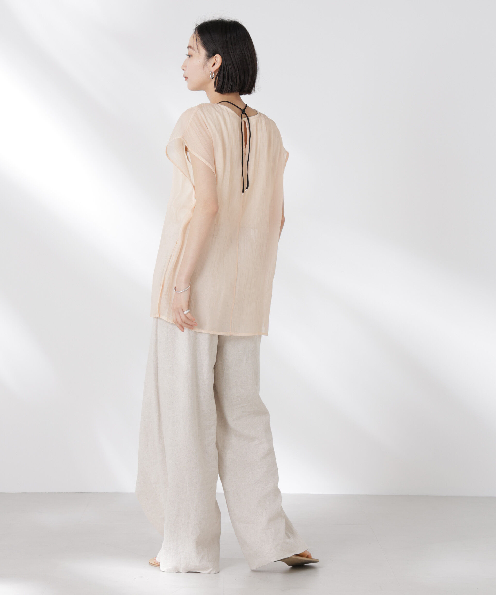 nano･universe「シアーレイヤードノースリーブカットトップス」|Tシャツ・カットソー|