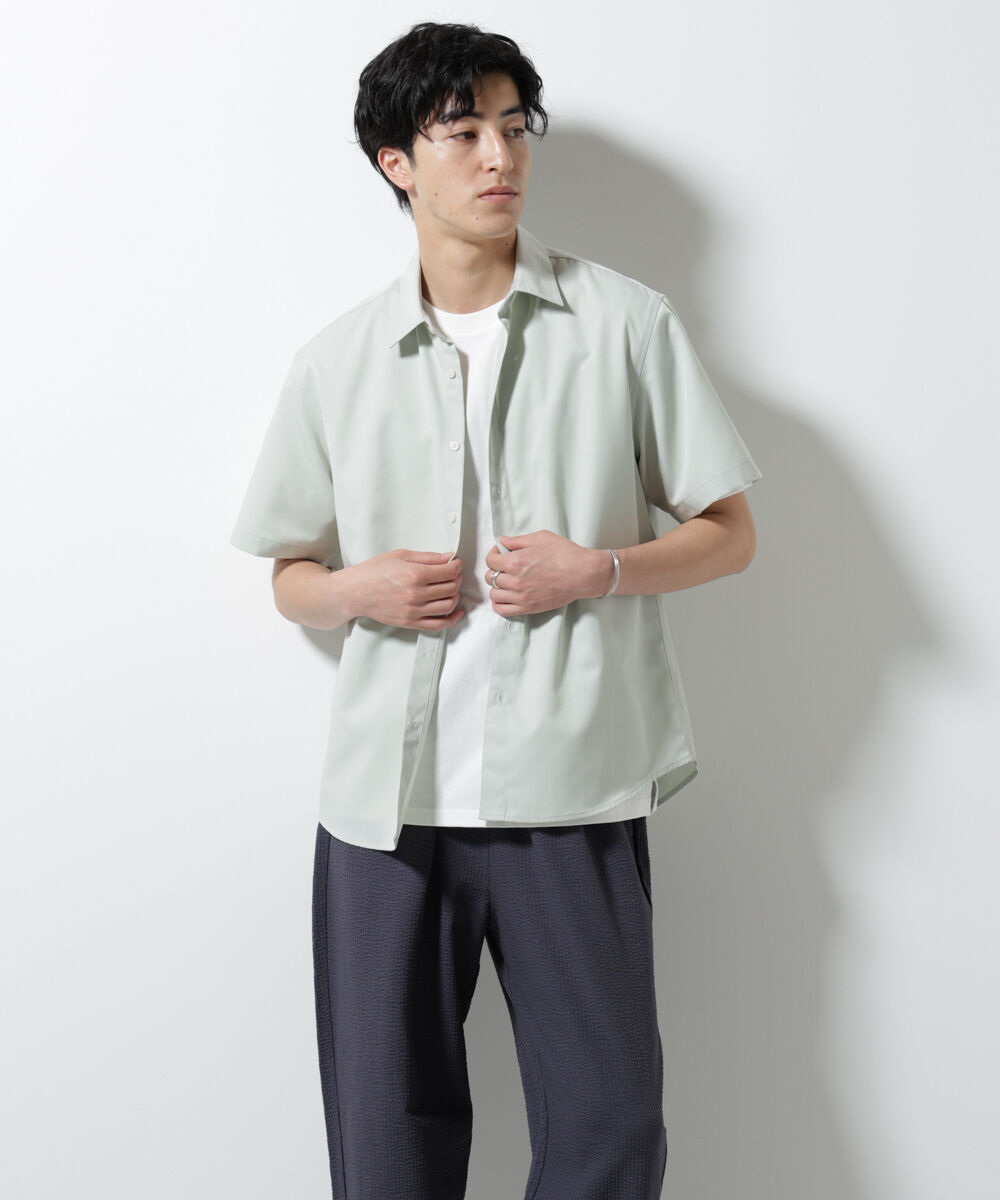 nano･universe「スタンダードレギュラーカラーシャツ/半袖」|シャツ・ブラウス|