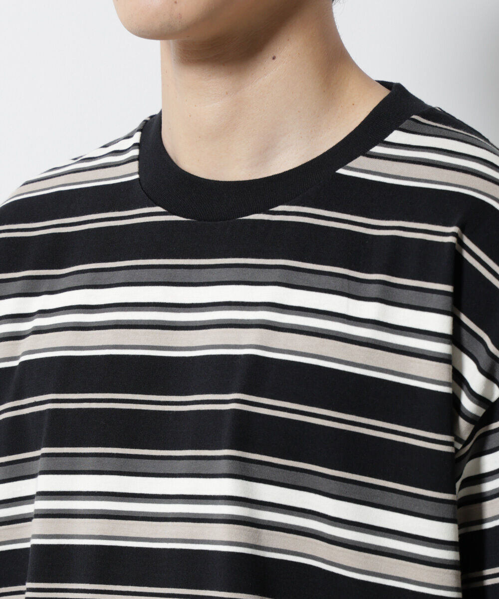 nano･universe「マルチボーダーリラックスＴシャツ 半袖」|Tシャツ・カットソー|