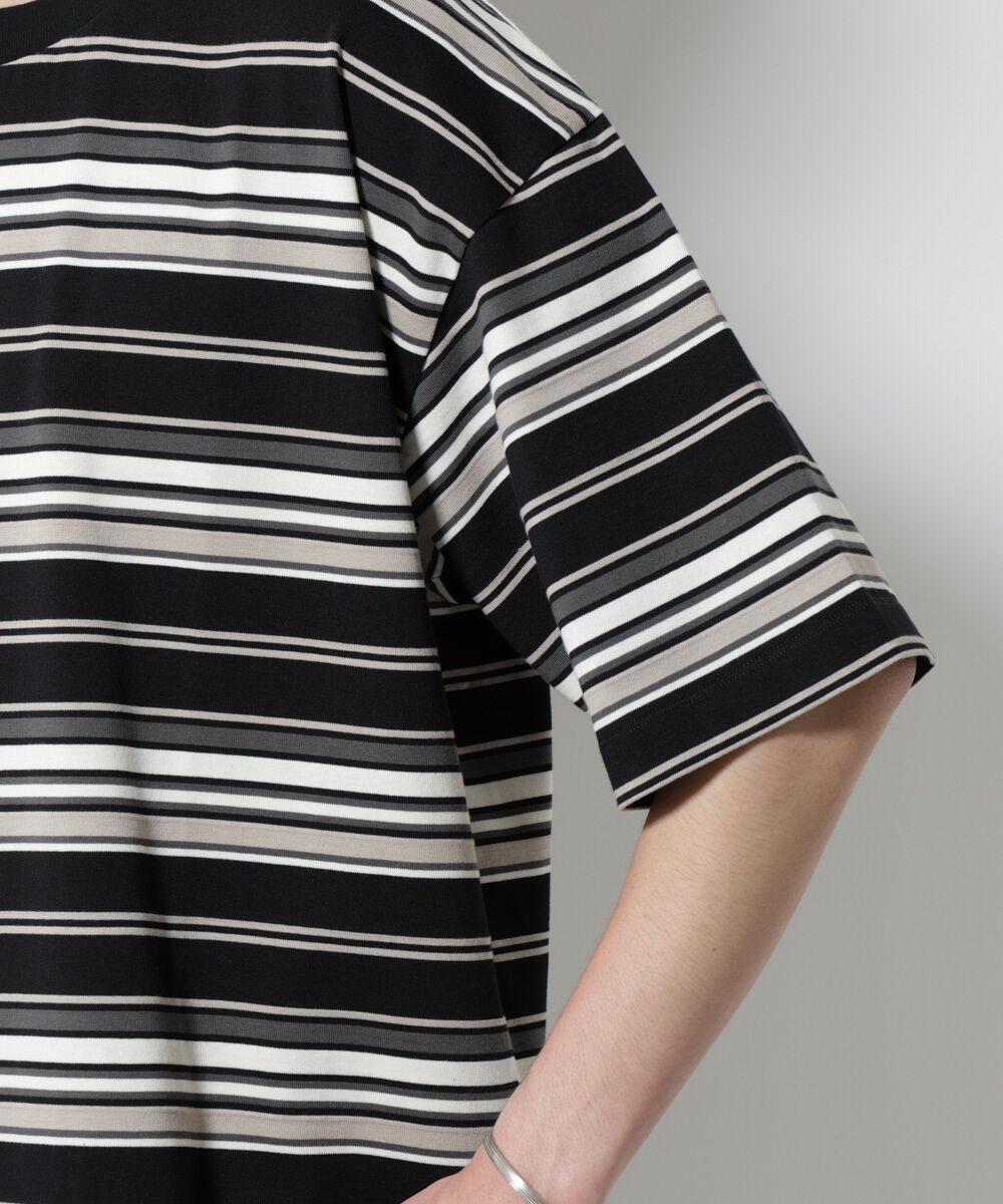 nano･universe「マルチボーダーリラックスＴシャツ 半袖」|Tシャツ・カットソー|