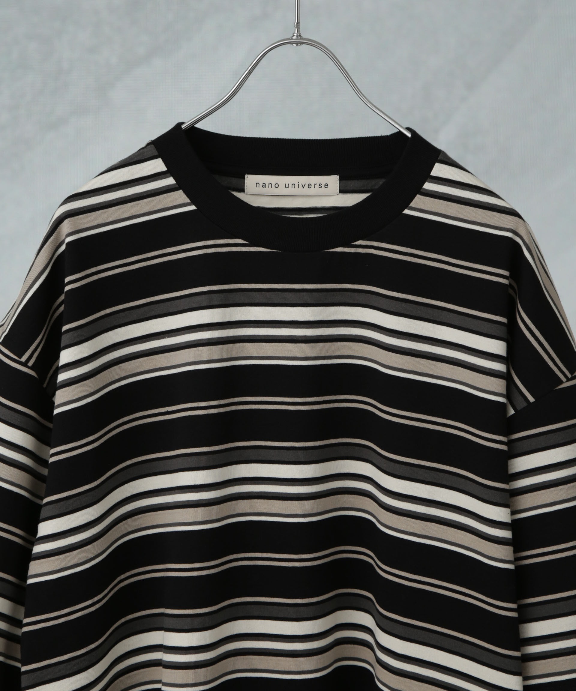 nano･universe「マルチボーダーリラックスＴシャツ 半袖」|Tシャツ・カットソー|