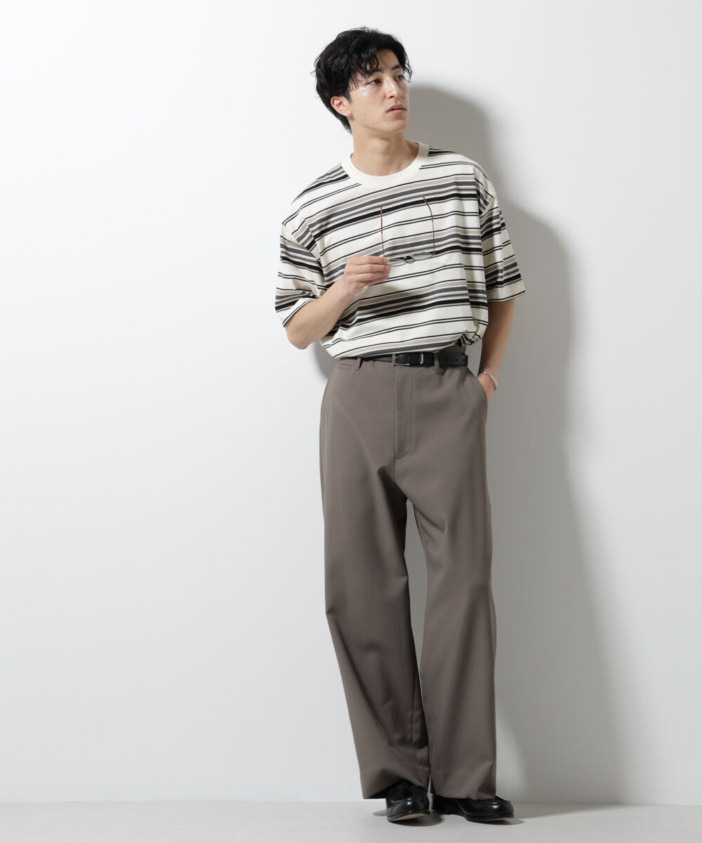 nano･universe「マルチボーダーリラックスＴシャツ 半袖」|Tシャツ・カットソー|