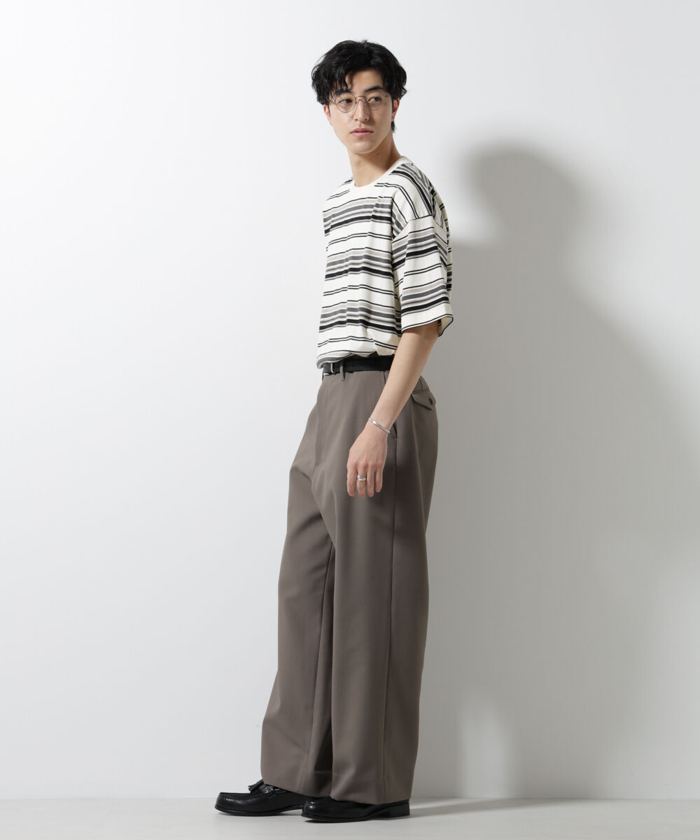 nano･universe「マルチボーダーリラックスＴシャツ 半袖」|Tシャツ・カットソー|