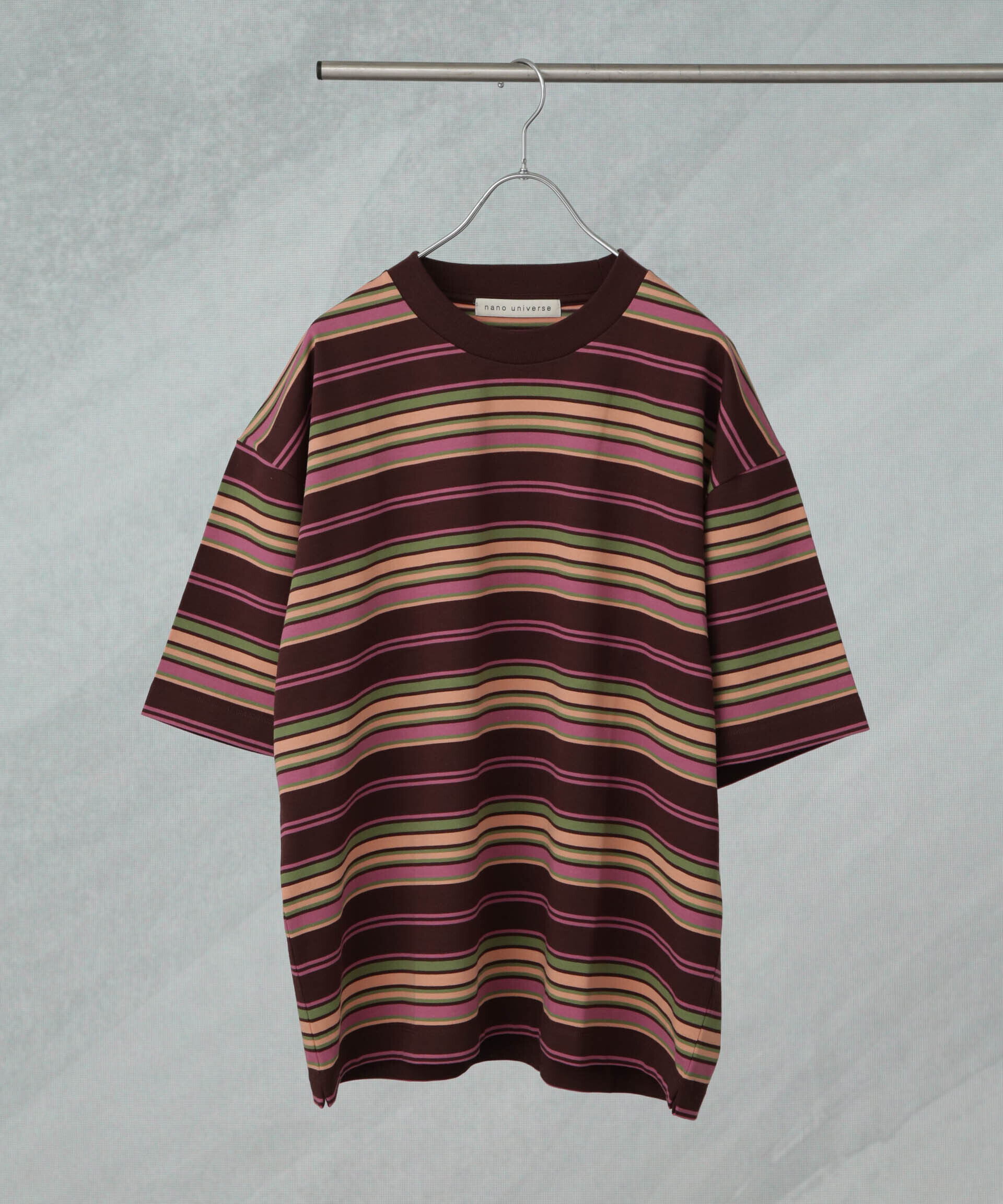 nano･universe「マルチボーダーリラックスＴシャツ 半袖」|Tシャツ・カットソー|