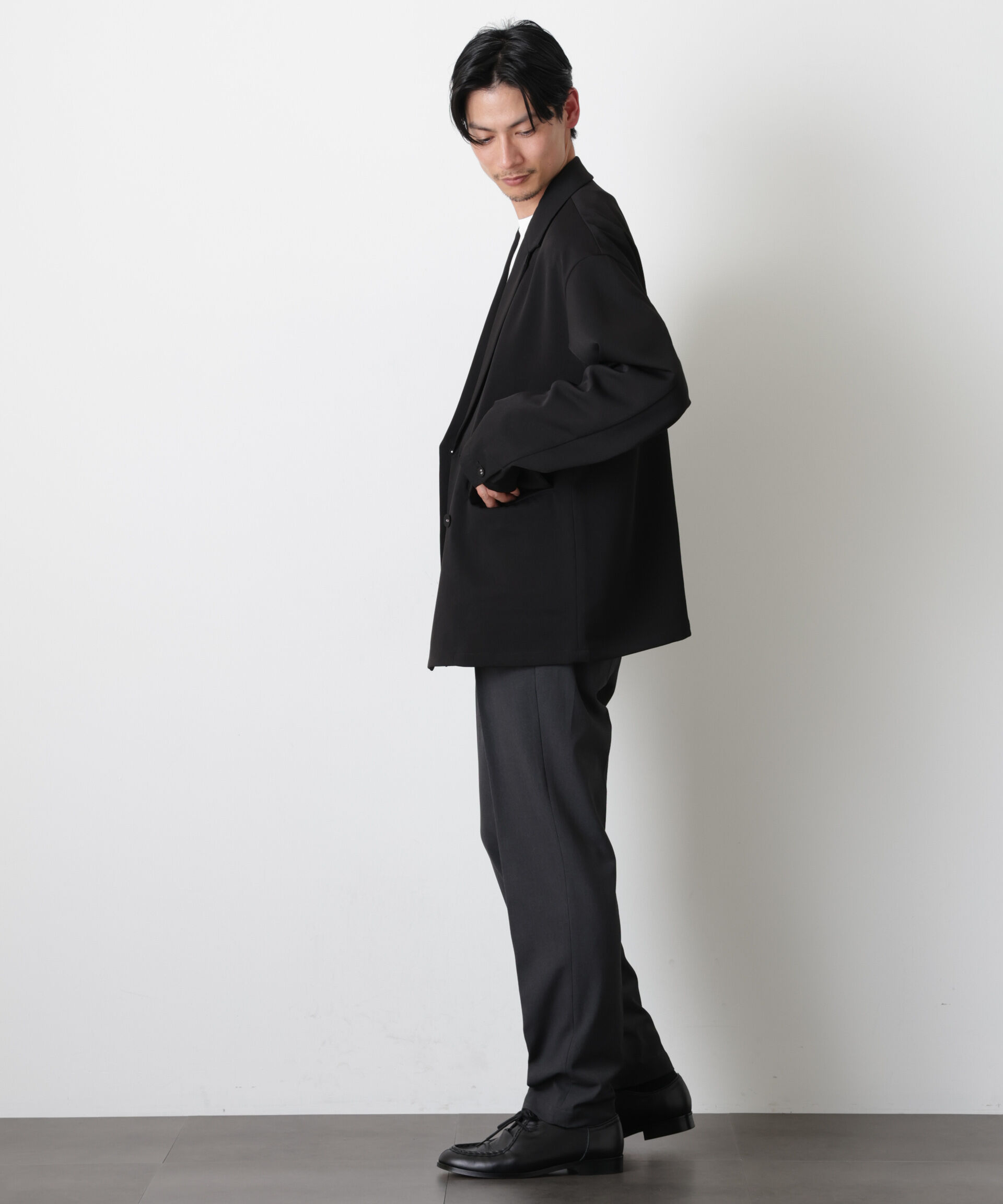 nano･universe「ドレープダブルジャケット」|テーラードジャケット|