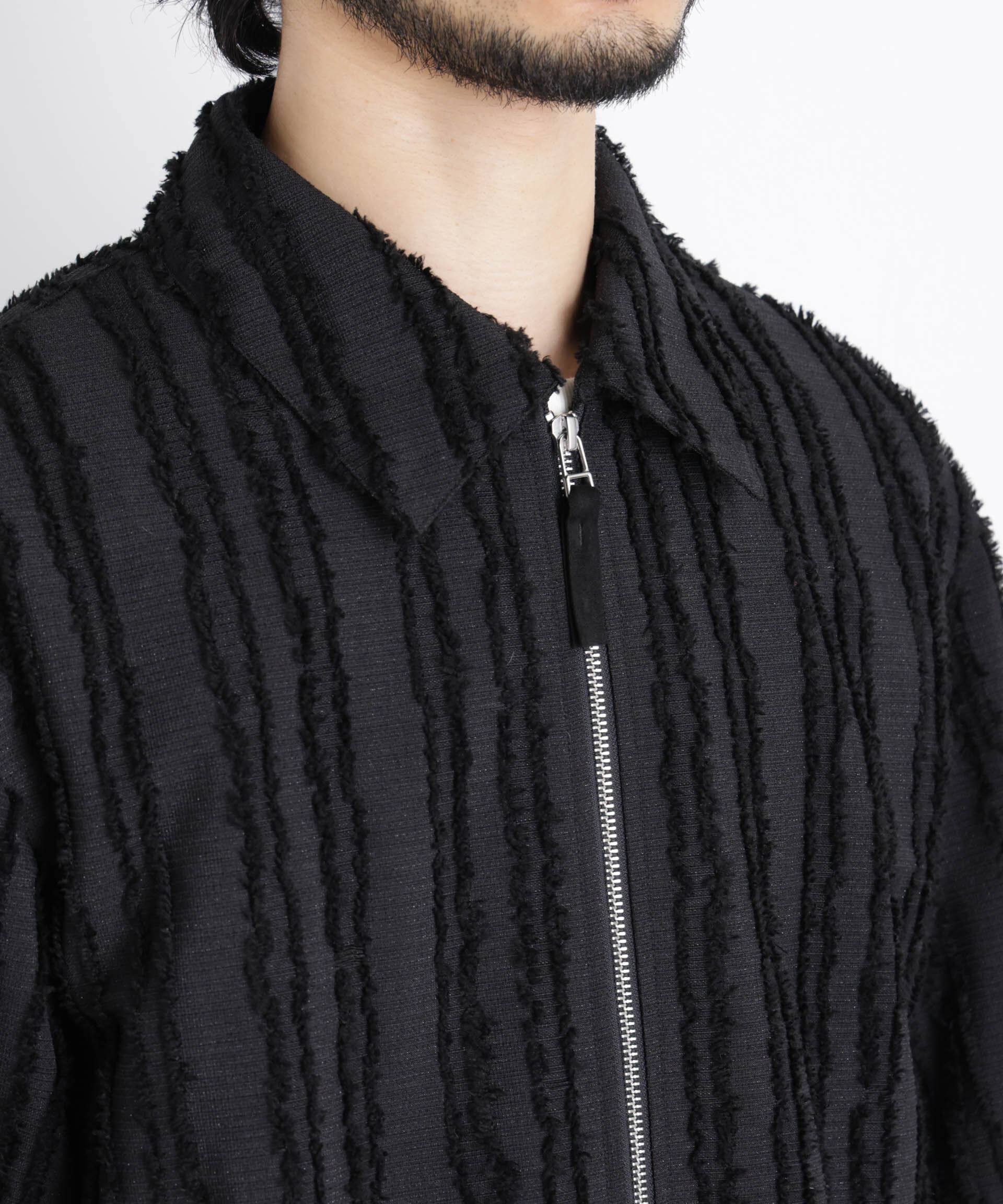 nano･universe「「ASSEMBLANC」カットレースフリンジブルゾン」|ブルゾン・スタジャン|