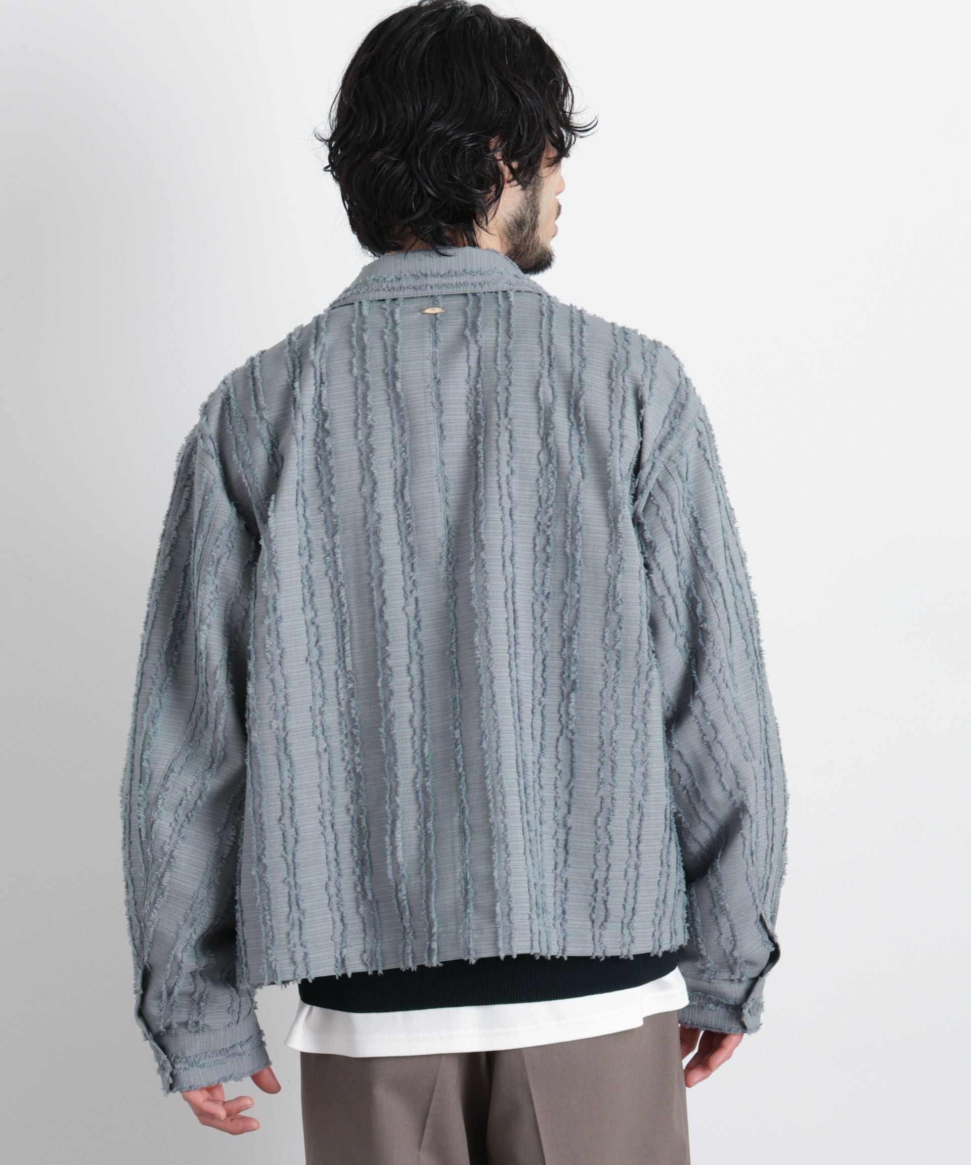 nano･universe「「ASSEMBLANC」カットレースフリンジブルゾン」|ブルゾン・スタジャン|