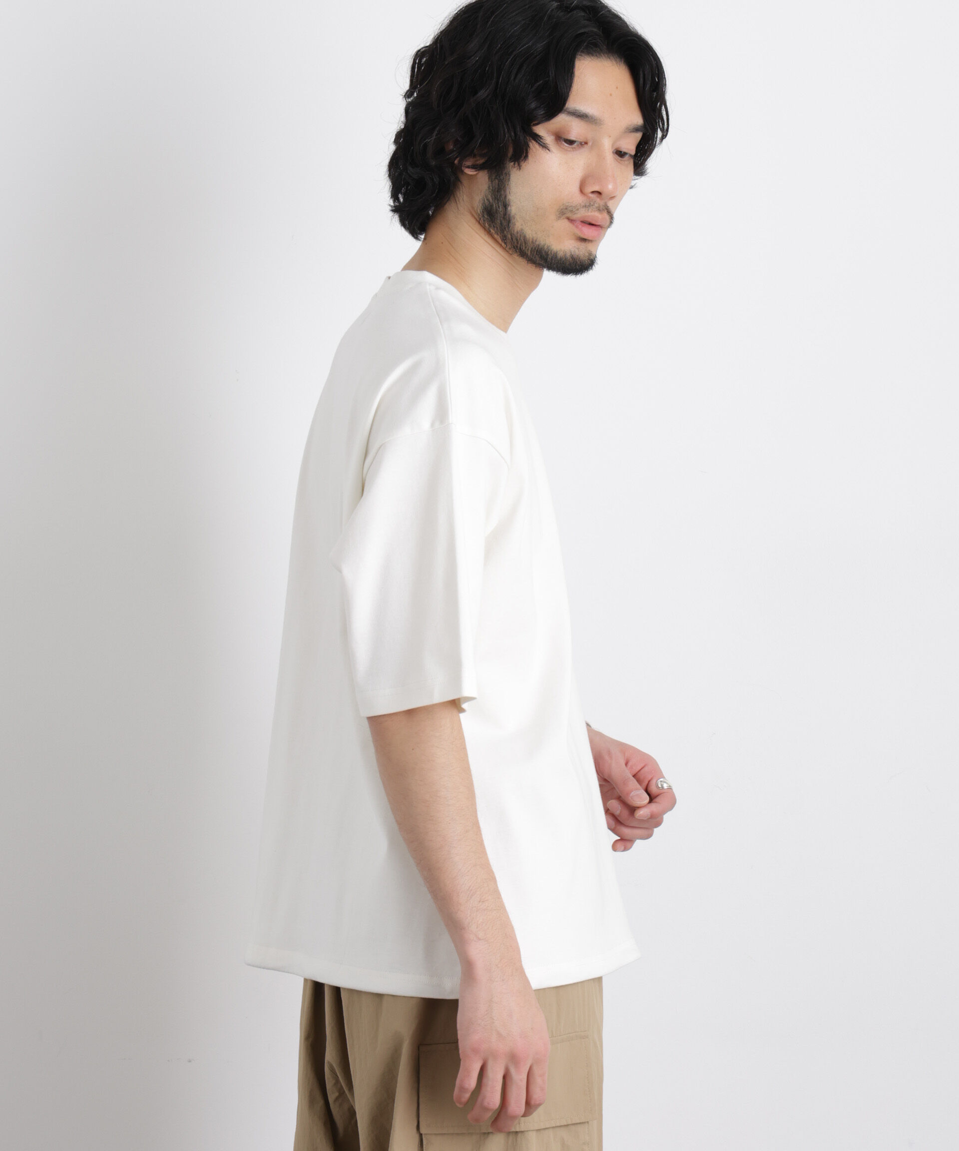 nano･universe「ワイドダンボール Tシャツ 半袖」|Tシャツ・カットソー|