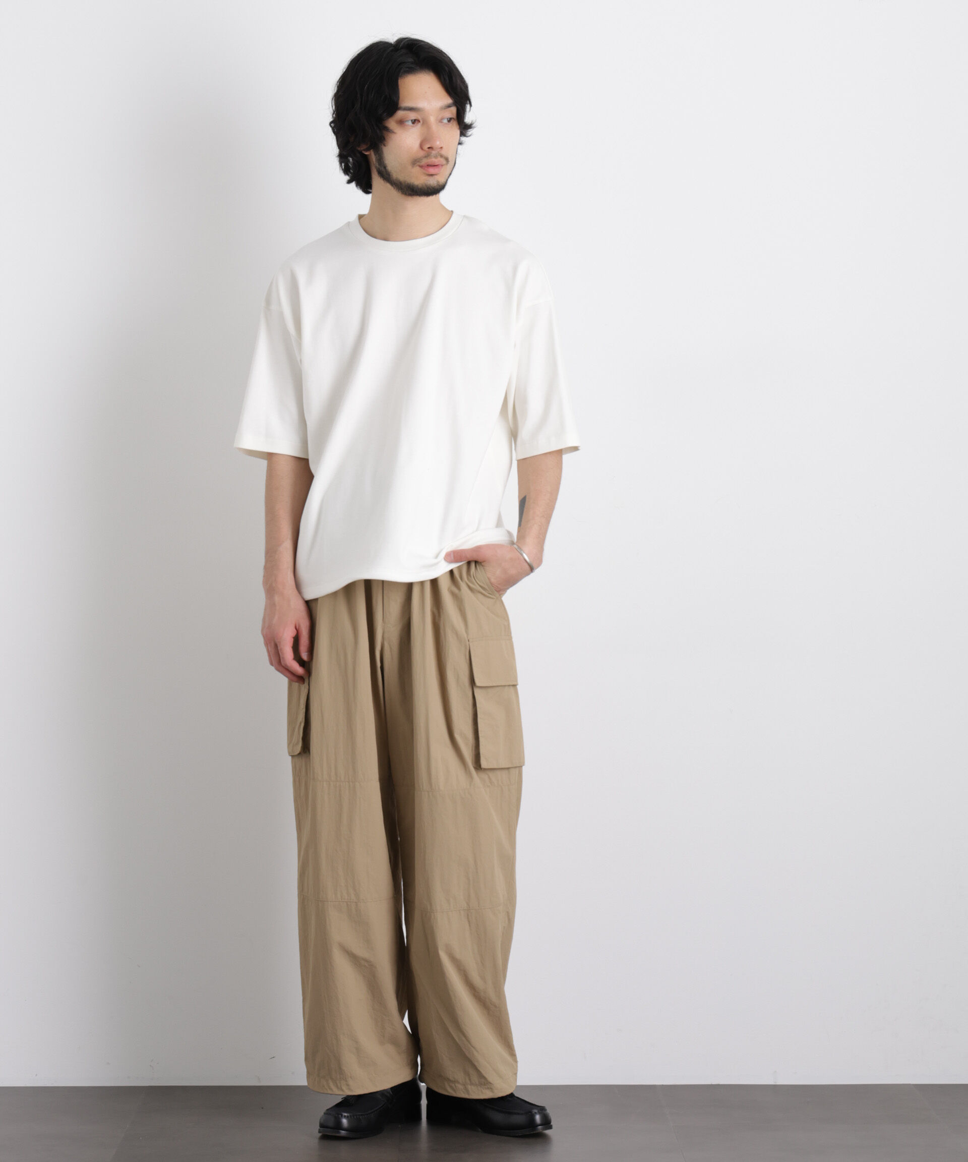 nano･universe「ワイドダンボール Tシャツ 半袖」|Tシャツ・カットソー|