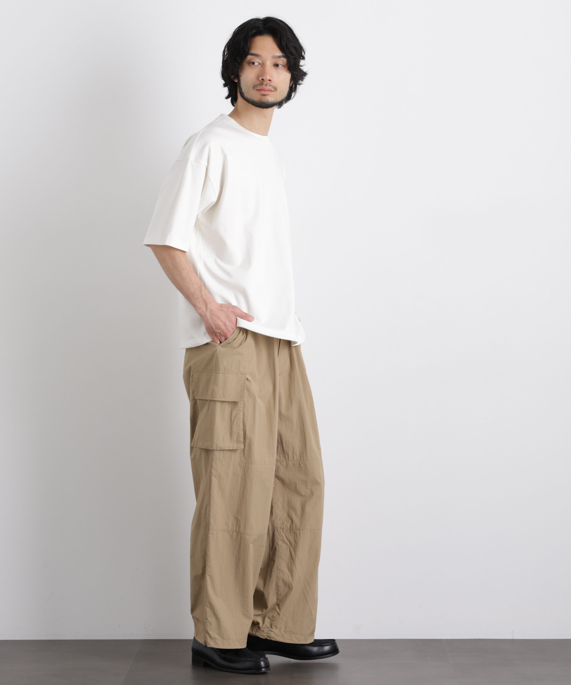 nano･universe「ワイドダンボール Tシャツ 半袖」|Tシャツ・カットソー|