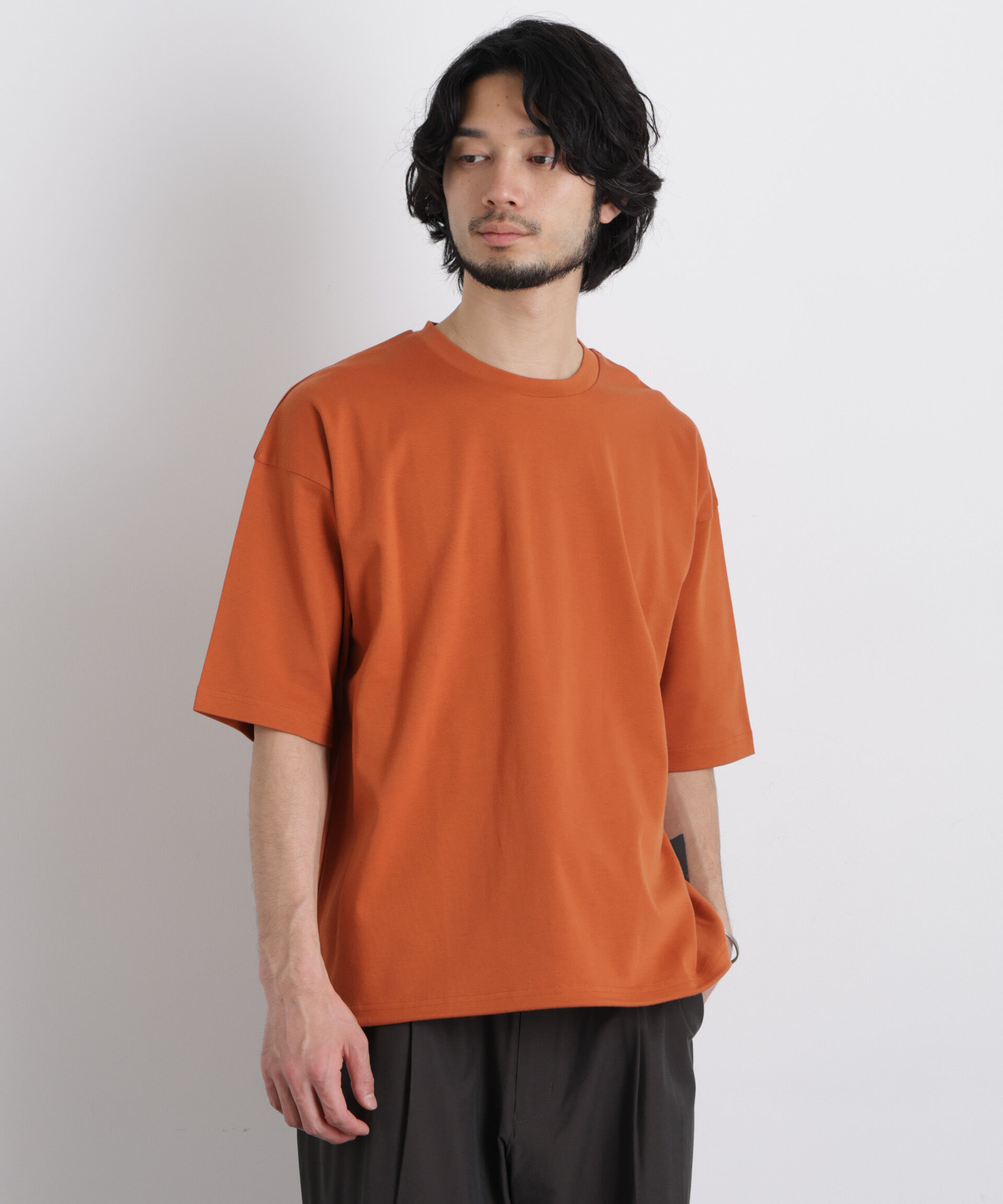 nano･universe「ワイドダンボール Tシャツ 半袖」|Tシャツ・カットソー|