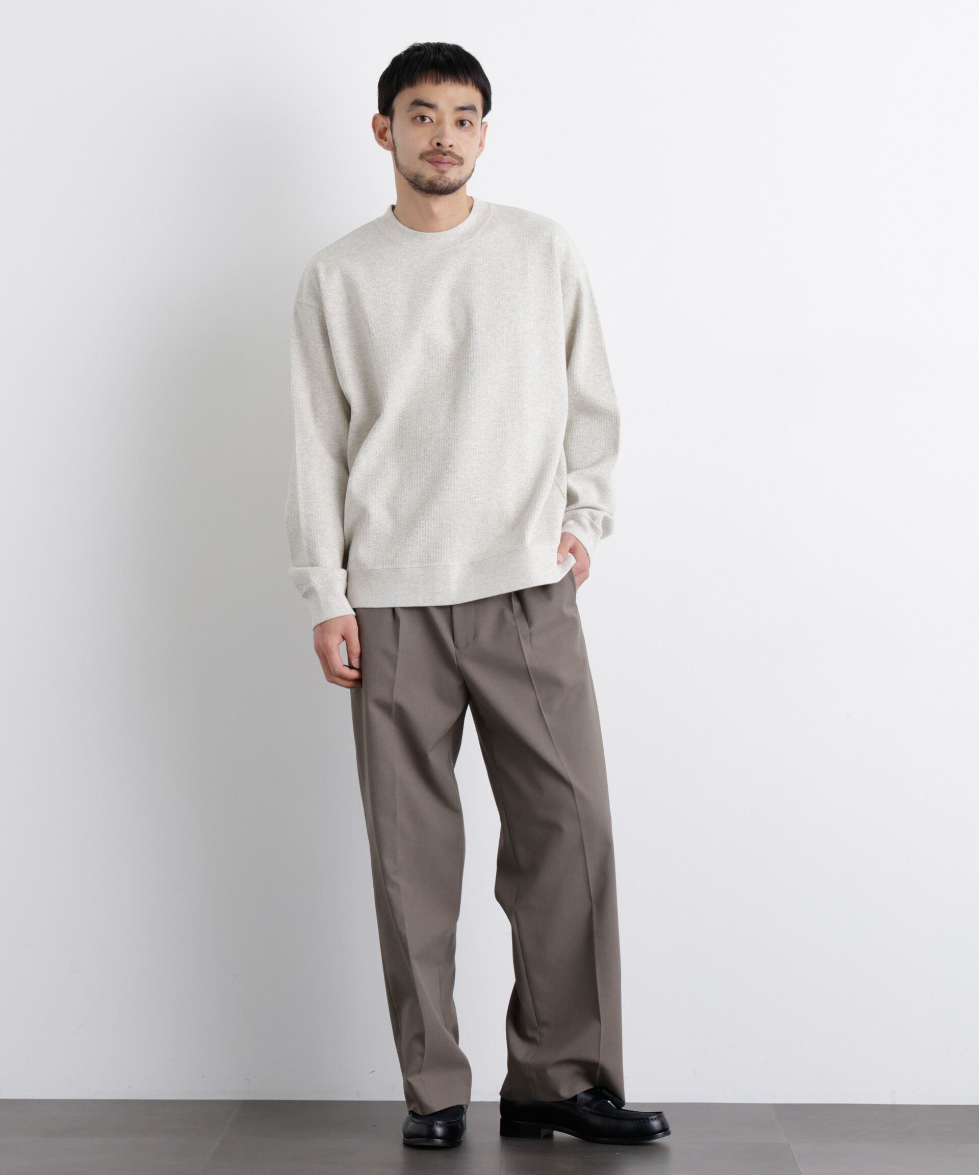 nano･universe「コットンサーマルクルーネックプルオーバー」|Tシャツ・カットソー|