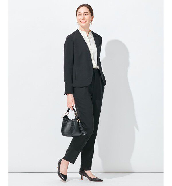 自由区「【2WAY/洗える】ブラウジングバンドカラーブラウス」|シャツ・ブラウス|