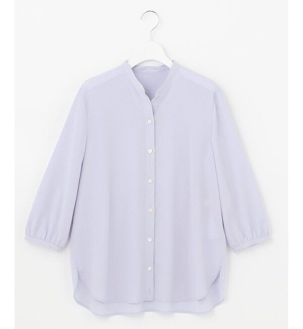 自由区「【2WAY/洗える】ブラウジングバンドカラーブラウス」|シャツ・ブラウス|