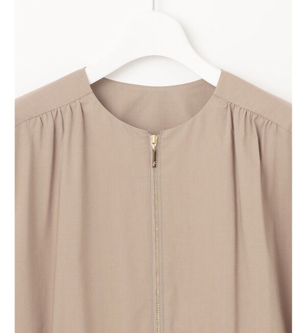 自由区「【洗える】テンセルコットンエンブロイダリー ジャケット」|ブルゾン・スタジャン|