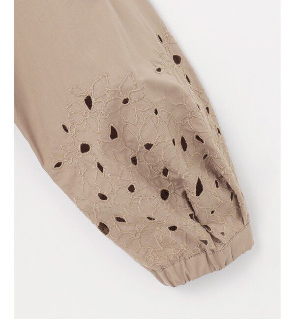 自由区「【洗える】テンセルコットンエンブロイダリー ジャケット」|ブルゾン・スタジャン|