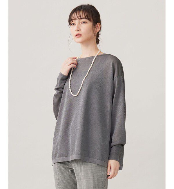 自由区「【洗える】シャイニールレックス ニット」|ニット・セーター|チャコール