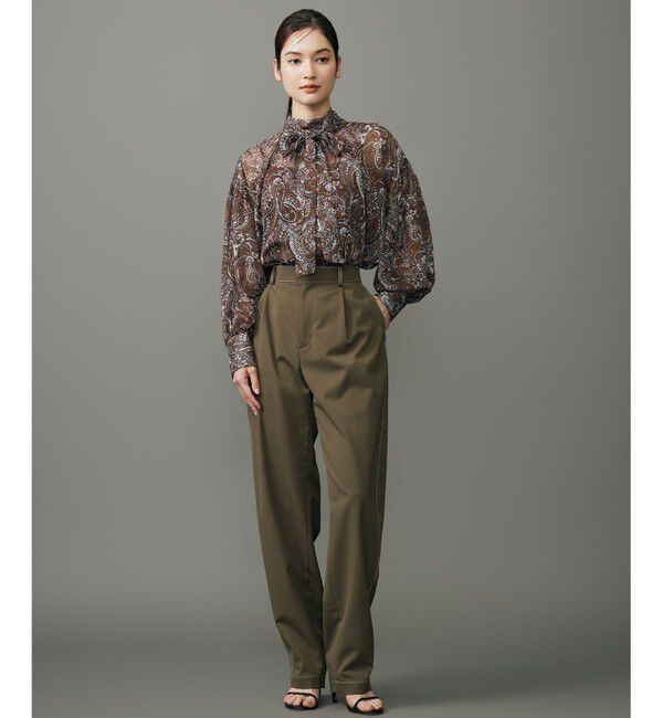 自由区「ペイズリープリントボウタイ ブラウス」|シャツ・ブラウス|