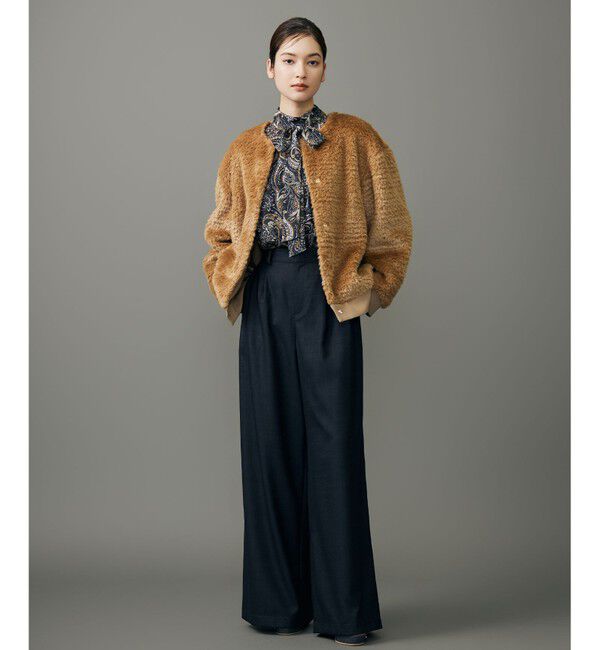 自由区「ペイズリープリントボウタイ ブラウス」|シャツ・ブラウス|