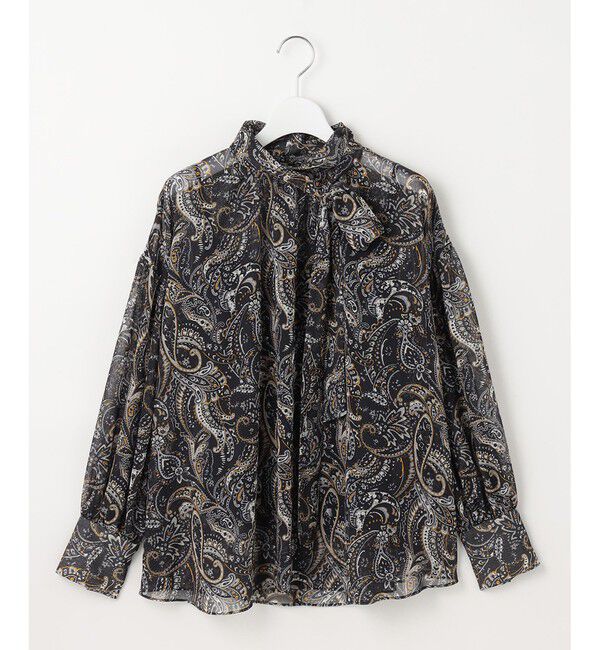 自由区「ペイズリープリントボウタイ ブラウス」|シャツ・ブラウス|