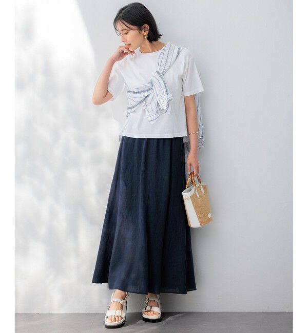 23区「【GLOW8月号掲載/接触冷感】半袖 クロップド IT TEE」|Tシャツ・カットソー|