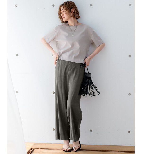 23区「【GLOW8月号掲載/接触冷感】半袖 クロップド IT TEE」|Tシャツ・カットソー|