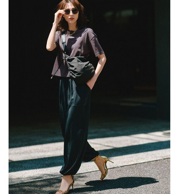 23区「【GLOW8月号掲載/接触冷感】半袖 クロップド IT TEE」|Tシャツ・カットソー|