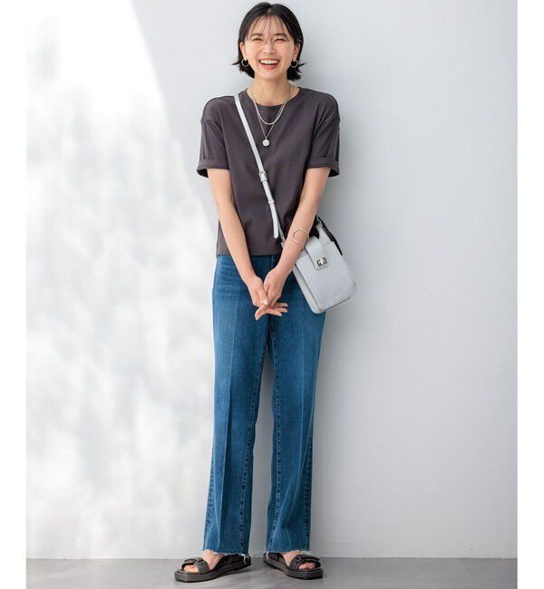 23区「【GLOW8月号掲載/接触冷感】半袖 クロップド IT TEE」|Tシャツ・カットソー|