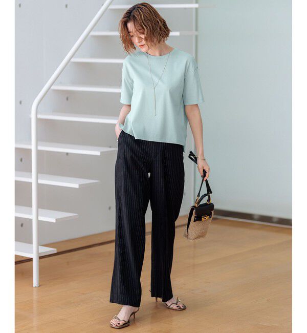 23区「【GLOW8月号掲載/接触冷感】半袖 クロップド IT TEE」|Tシャツ・カットソー|