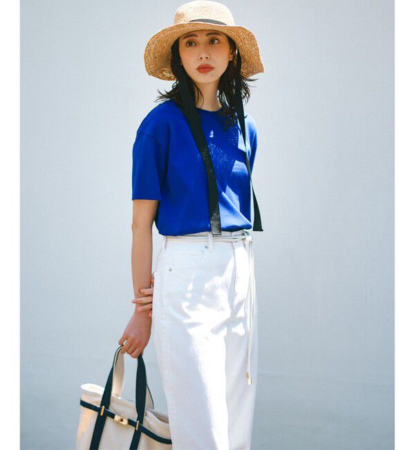 23区「【GLOW8月号掲載/接触冷感】半袖 クロップド IT TEE」|Tシャツ・カットソー|