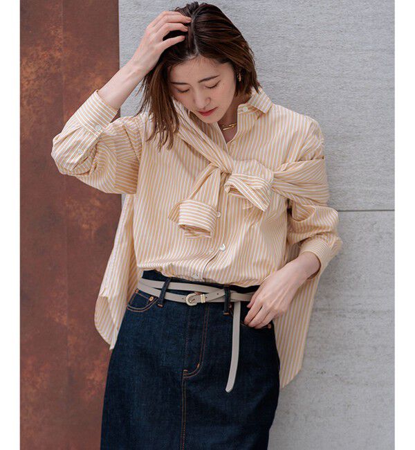 23区「【CLASSY.2月号掲載/洗える】CANCLINI ベーシック シャツ」|シャツ・ブラウス|ｲｴﾛｰｽﾄ