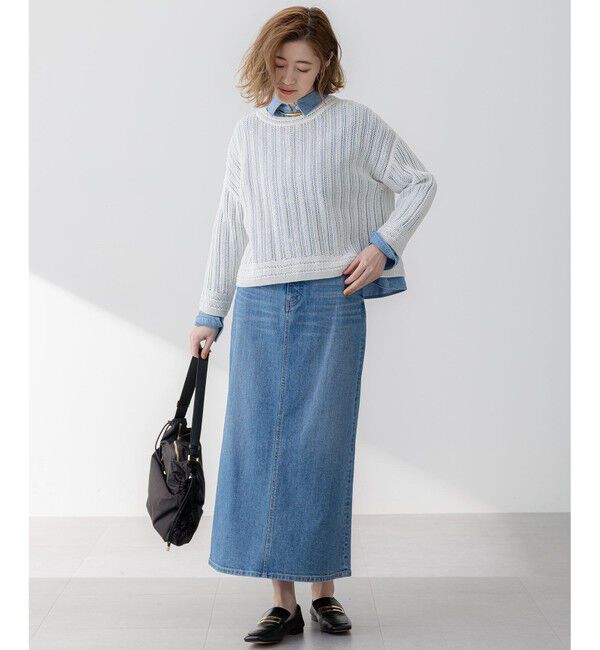 23区「【Oggi3月号掲載/洗える】ライトダンガリー クロップド ボリュームスリーブ シャツ」|シャツ・ブラウス|