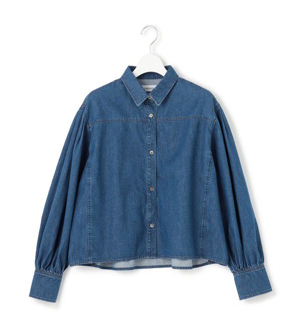 23区「【Oggi3月号掲載/洗える】ライトダンガリー クロップド ボリュームスリーブ シャツ」|シャツ・ブラウス|