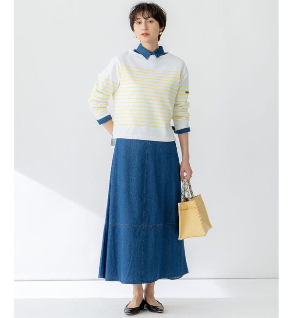 23区「【Oggi3月号掲載/洗える】ライトダンガリー クロップド ボリュームスリーブ シャツ」|シャツ・ブラウス|