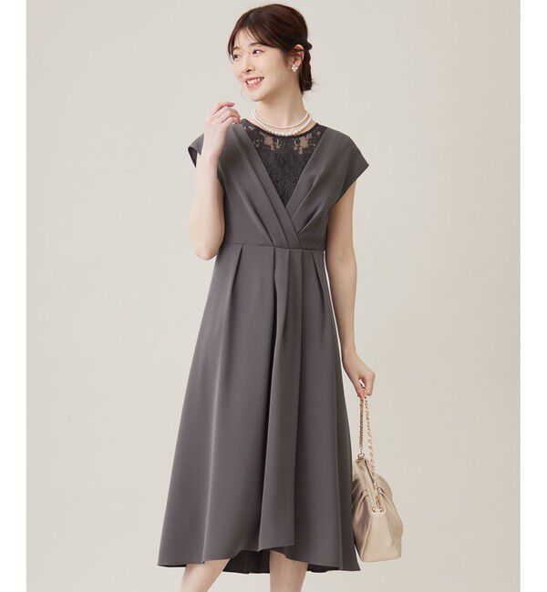 any SiS「【Lily Calin】カシュクールタック ドレス」|ドレス|スレート